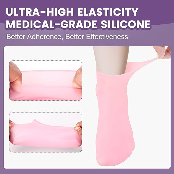 Silicone Socks for Dry Cracked Feet ,for Moisturizing, Cracked Heel Treatment